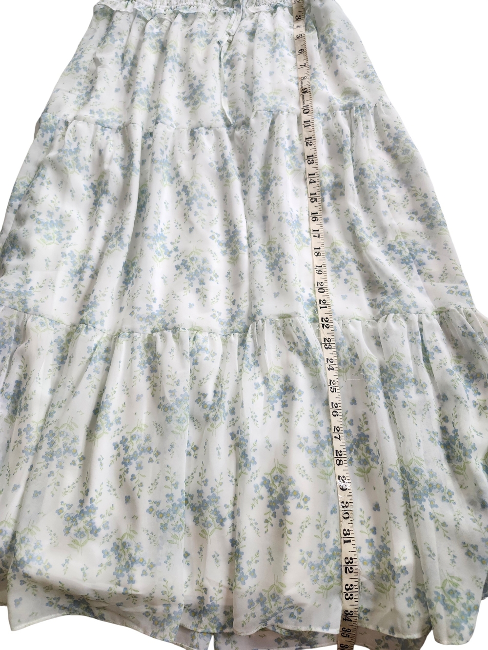 Floral Cottagecore Coquette Boho Western Maxi Dress with Smocked Waist - M - Picture 8 of 12